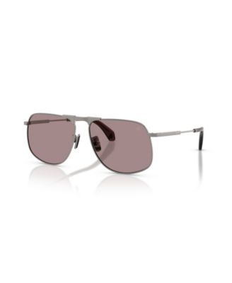 Солнцезащитные очки Moncler Pilot Vitessa унисекс серебристого цвета ME4014