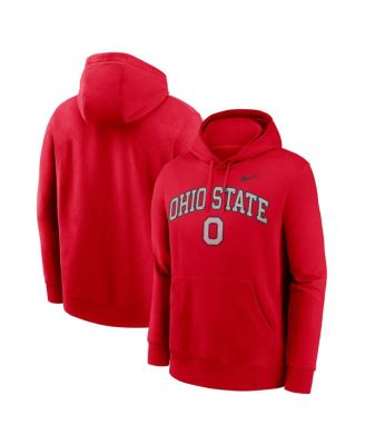 Мужская толстовка-пуловер с флисовой аркой Nike Scarlet Ohio State Buckeyes Club