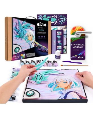 Набор для 3D рисования OKTO Air-Dry Clay – MANGA Air 29x29 (11, 4x11, 4 дюйма) мульти