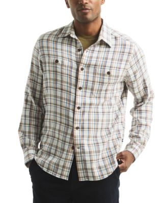 Мужская фланелевая рубашка в клетку из стрейч-ткани Nautica