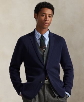 Мужской блейзер-кардиган Polo Ralph Lauren из мериноса с длинным рукавом