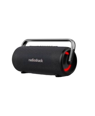 Портативная Наружная Bluetooth-колонка RadioShack мощностью 60 Вт RMS с двойным сабвуфером IPX5 Gray True Wireless black