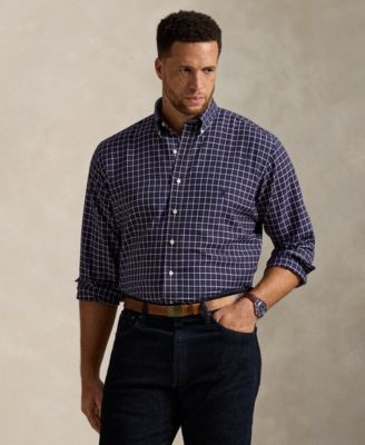 Мужская оксфордская рубашка Polo Ralph Lauren B&T с длинным рукавом Performance Oxford