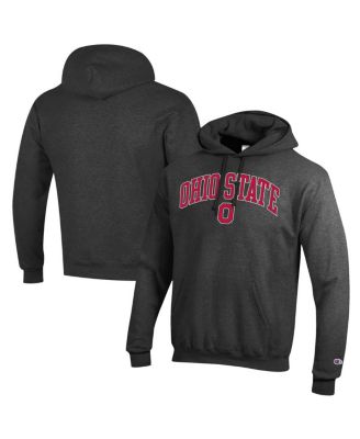 Чемпион мужской древесный уголь штата Огайо buckeyes арочные логотип флис пуловер толстовка с капюшоном