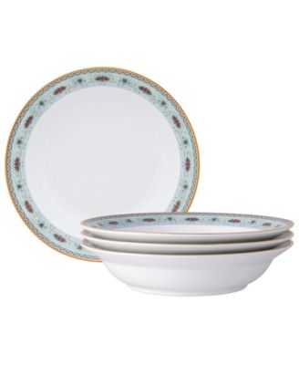 Набор обеденных мисок Noritake Serene Garden с 4 ободками, 10 дюймов, 25 унций.