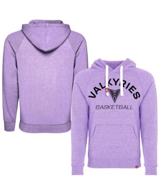 Мужская и женская толстовка Sportiqe Violet Golden State Valkyries Olsen Tri-Blend с капюшоном фиолетового цвета