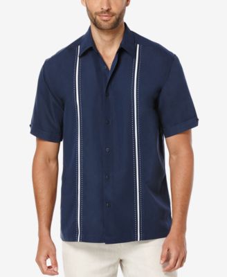 Мужская рубашка Cubavera с короткими рукавами и застежкой на пуговицы в виде стежка Pick Stitch Panel 11990₽