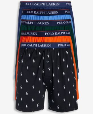 Мужские трусы-боксеры Polo Ralph Lauren 5-Pk. Классические трусы-боксеры из хлопкового трикотажа