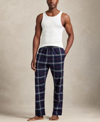 Мужские фланелевые пижамные брюки Polo Ralph Lauren с ширинкой на одной пуговице