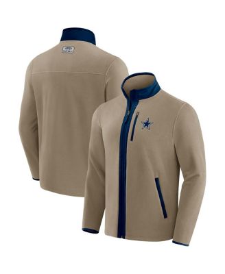 Мужская коричневая куртка Dallas Cowboys Heavyweight из полар-флиса на молнии из коллекции Darius Rucker от Fanatics x NFL