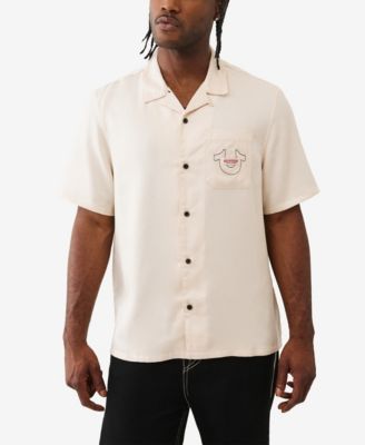 Мужская рубашка с коротким рукавом True Religion с графическим принтом Camp