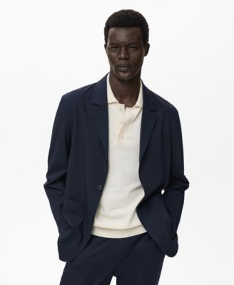 Приталенный пиджак от мужского костюма с карманами Mango