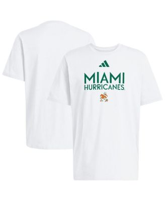Мужская белая футболка Adidas Miami Hurricanes Locker с надписью Wordmark от Adidas