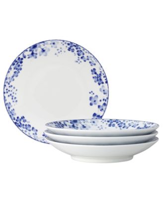 Набор тарелок Noritake Bloomington Road Blue с 4 ободками, 9-1/4 дюйма, 26 унций.