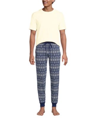 Мужской пижамный комплект из трикотажного джерси Lands' End для сна