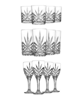 Двойной старомодный набор стеклянной посуды Godinger Dublin Crystal из 12 предметов, бокалов и хайболов