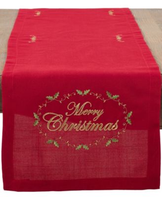 Настольная дорожка с вышивкой Saro Lifestyle Merry Christmas, 14