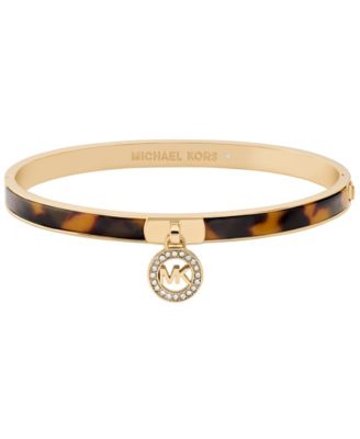 Браслет с логотипом Michael Kors, инкрустированный черепахой, золотой