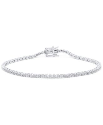 Браслет с бриллиантами, выращенными в лаборатории Forever Grown Diamonds (весом 1 карат) из чистого серебра (также из серебра с позолотой 14 карат) серебряный