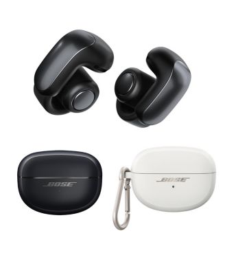Беспроводные наушники Bose Ultra Open, черные, в комплекте с силиконовым чехлом White Smoke черного цвета