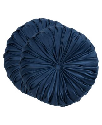 Круглая бархатная подушка Saro Lifestyle с поли-наполнителем, 2 шт. Декоративная подушка, 14