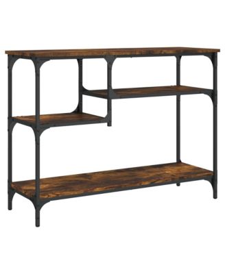 Консольный стол VidaXL из копченого дуба, искусственная древесина, металл, 39,4 x 13,8 дюйма