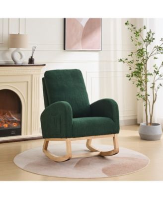Кресло-качалка Streamdale Furniture Sherpa Glider - Детская/Гостиная зеленого цвета