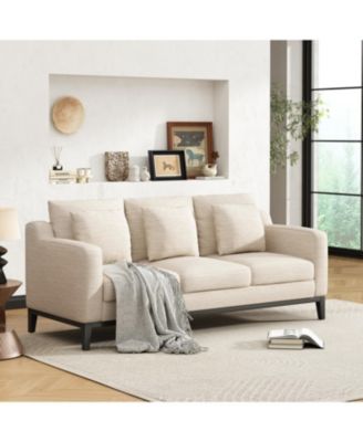 Streamdale Furniture Mira Удобный 3-местный диван на деревянных ножках в современном стиле для гостиной или кабинета