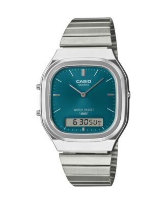 Мужские японские кварцевые часы Casio из нержавеющей стали серебристого цвета, 35,8 мм