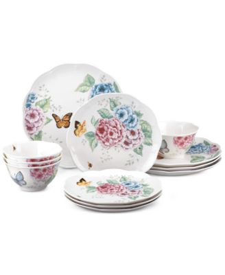 Набор посуды Lenox Butterfly Meadow Hydrangea, 12 шт., Сервиз на 4 персоны