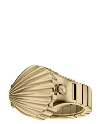 Женские часы-кольцо Skagen, кварцевые золотые часы с двумя стрелками из нержавеющей стали, 24 мм