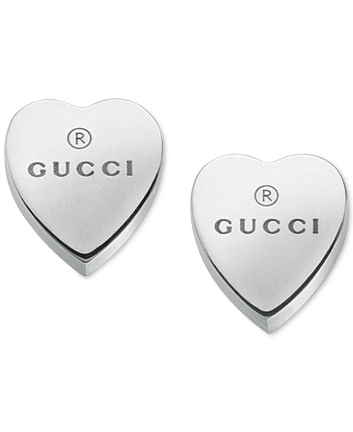 gucci heart earrings silver