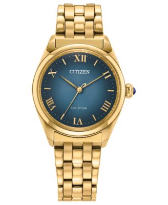 Классические женские часы Citizen с золотым браслетом из нержавеющей стали, 33-миллиметровое золото
