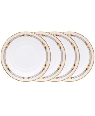 Золотые блюдца Noritake Empire, набор из 4 штук