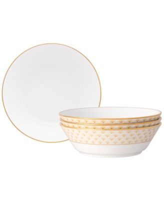Золотые суповые миски Noritake Trocadero, набор из 4 штук