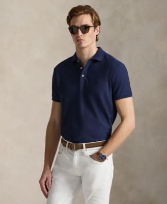 Polo Ralph Lauren Custom Slim Fit из сотовой сетки Polo blue