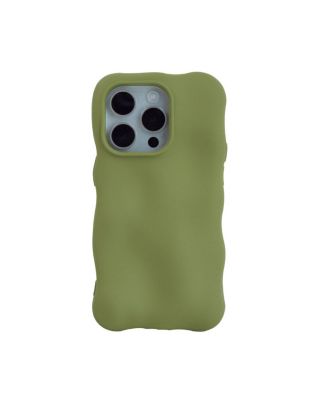 Чехол Auramma Matte Green Bubbles для iPhone 15 Pro зеленый