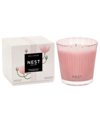 Свеча NEST New York с гималайской солью и розовой водой на 3 фитиля, 21,1 унции. белый
