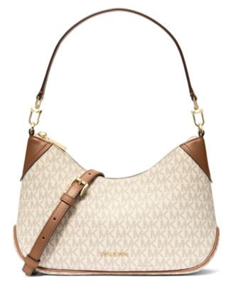 Сумка-трансформер Michael Kors Jet Set с откидным верхом через плечо белого цвета