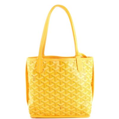 Бывшая в употреблении реверсивная сумка Goyard Mini Anjou из холста с оранжевым покрытием