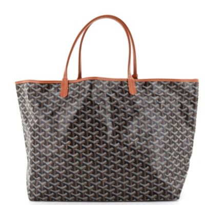 Подержанная сумка Goyard GM Saint Louis из холщового материала с покрытием коричневого цвета