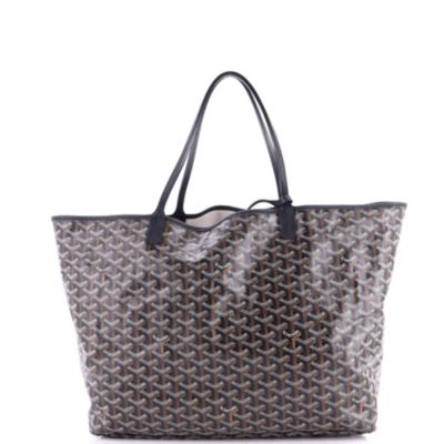 Подержанная сумка Goyard GM Saint Louis из холста с покрытием черного цвета