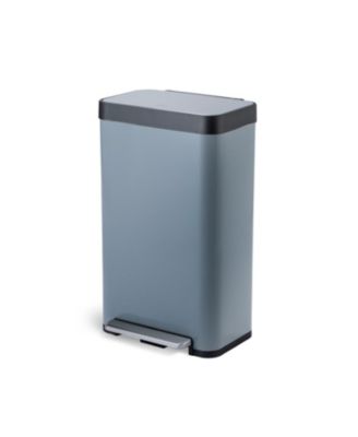 Большая кухонная корзина для мусора Home Zone Living объемом 19 галлонов с мягко закрывающейся крышкой, корпус из нержавеющей стали без вкладышей