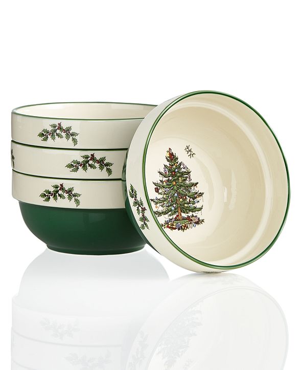Spode Christmas Tree Set of 4 Stacking Bowls &amp; Reviews - Serveware