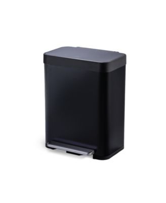 Кухонное мусорное ведро Home Zone Living объемом 13 галлонов с мягко закрывающейся крышкой, корпус из нержавеющей стали без вкладышей