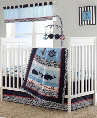 whale baby crib set