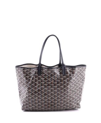 Подержанная сумка Goyard GM Saint Louis из холста с покрытием черного цвета