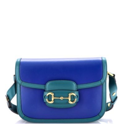 Бывшая в употреблении сумка Gucci Small Horsebit 1955 года выпуска, кожаная, зеленого цвета