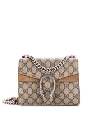 Бывшая в употреблении сумка Gucci Mini Dionysus коричневого цвета из холста с покрытием GG
