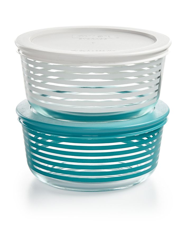 Corningware Pyrex Striped 4Pc. Storage Set, Created for Macy's